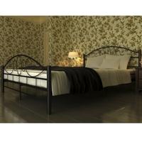 black metal bed 140 x 200 cm