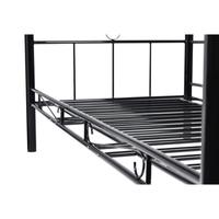 black single day bed metal 90 x 200 cm