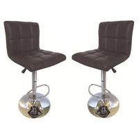 blenheim bar stools in brown faux leather in a pair