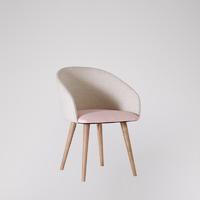 blay armchair in willow pale rose