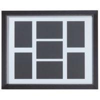 Black Multi Aperture Wood 7 Aperture Picture Frame (H)52.7cm x (W)42.7cm