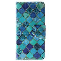 blue diamond pattern pu leather full body case with stand and card slo ...