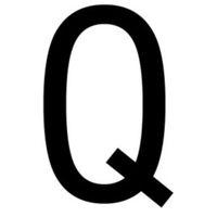 Black PVCu Die Cut House Letter Q