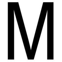 Black PVCu Die Cut House Letter M