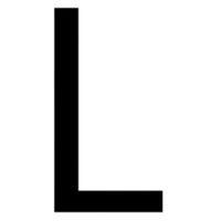 Black PVCu Die Cut House Letter L