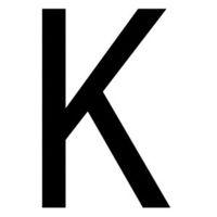 Black PVCu Die Cut House Letter K
