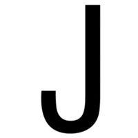 Black PVCu Die Cut House Letter J