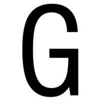 Black PVCu Die Cut House Letter G