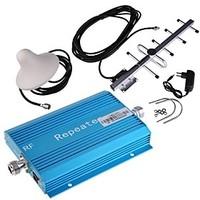 Blue CDMA 850MHz Cell Phone Signal Booster Amplifier with YaGi and Ceiling Antennas Kit