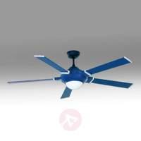 Blue-coloured Blue Star ceiling fan with light