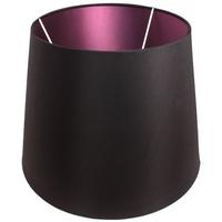 Black 18inch Drum Shade with Purple Satin Inner