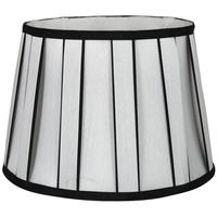 Black and White 15inch Pleated Drum Shade