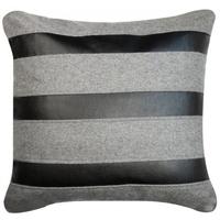 Black and Grey Striped Cushion