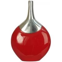 Blossom Red Ocean Enamel Round Fluted Vase (Set of 4)