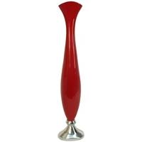 Blossom Red Enamel Flute Vase (Set of 4)