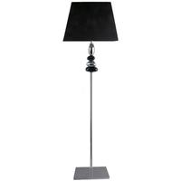 Black and Chrome Phoenix Floor Lamp with 17inch Black Shade