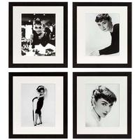 Black Wooden Frame Prints Audrey Hepburn