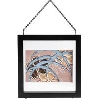 Black Wooden Frame with Metal Chain 18cm (Set of 4)