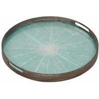 Blue Slice Small Round Glass Tray