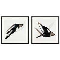 black wooden frame prints ivan melotti set of 2
