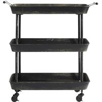 Black Iron Shelf on Wheels