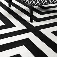 Black and Off White Carpet Thistle 170x240cm