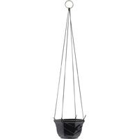 Black Hanging Pot with Leather String (Set of 4)