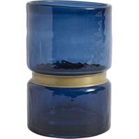 Blue Glass Large Ring Vase (Set of 4)