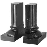 Black Marble Bookend Rival (Set of 2)