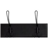 black coat rack with 2 hook set of 6