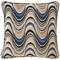 Blue and Beige Small Pillow Jardin