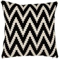 Black and Beige Pillow Abstract Chevron (Set of 2)