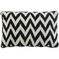 Black and Beige Pillow Chevron 110173