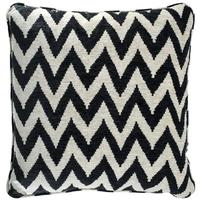 Black and Beige Pillow Chevron 110174