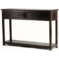 Black Console Table with 2 Drawers