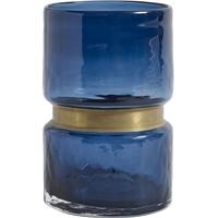 Blue Glass Medium Ring Vase (Set of 6)