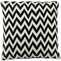 Black and Beige Pillow Chevron 110175