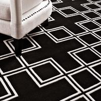 black and off white carpet caton 170x240cm