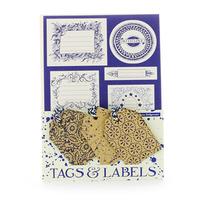 Blue Mix Tags and Labels