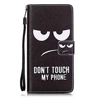 Black Eyes Painting Card Holder Lanyard PU Phone Case for Huawei P9lite