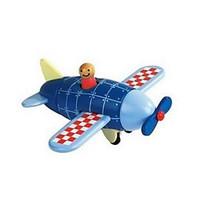 Blue Plane Wooden Magnetic Building Toy