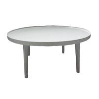 Blake Contemporary Coffee Table Round In Shiny White