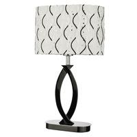 Black Table Lamp With Drum Pattern