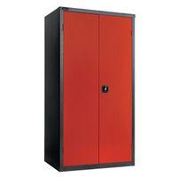 black carcass cupboard standard red with 3 shelves