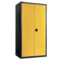 BLACK CARCASS CUPBOARD - STANDARD, YELLOW WITH 3 SHELVES