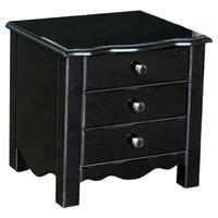 Black Mirrored Bedside Cabinet