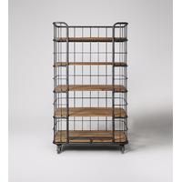 blaine shelving unit in reclaimed pine steel