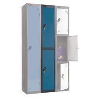 BLACK BODY LOCKERS 12X18 - TWO BLUE DOORS