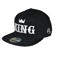 Black King Snapback Cap