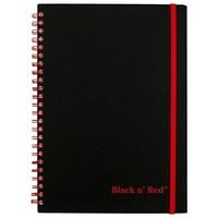 black n red wirebound elasticated a5 notebook polypropylene 140 pages  ...